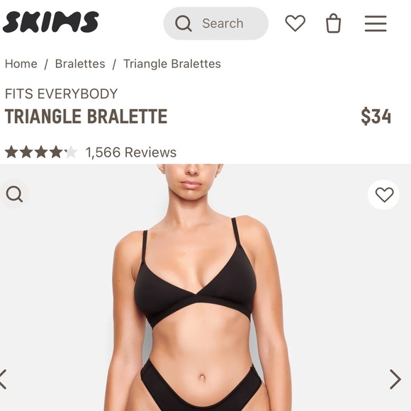 Fits everybody triangle bra size S - Picture 2 of 2